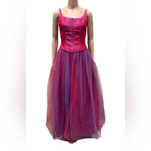 VTG Jessica McClintock Gunne Sax tulle princess dress size 3/4